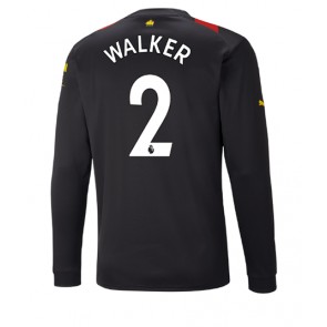 Manchester City Kyle Walker #2 Bortatröja 2022-23 Långa ärmar